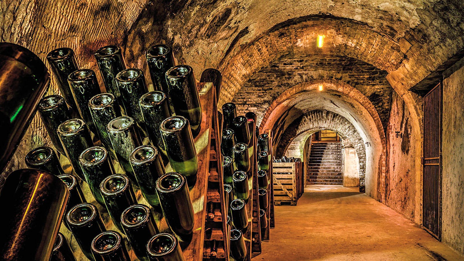 Champagne caves underneath Épernay.