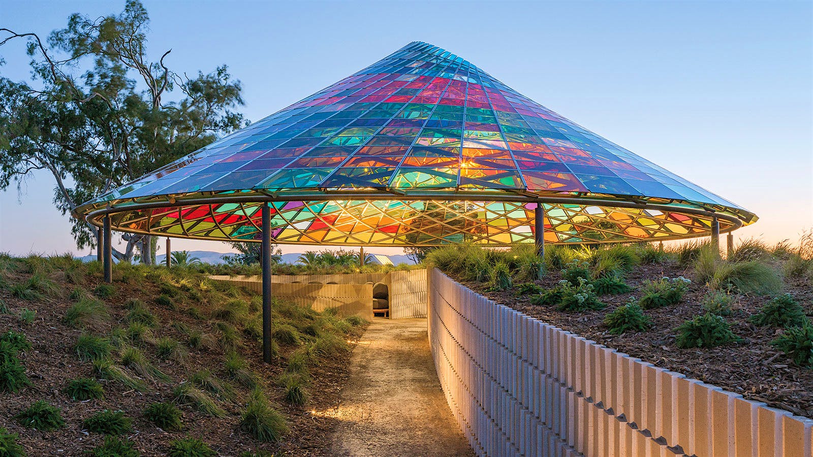 The Vertical Panorama Pavilion at Donum Estate